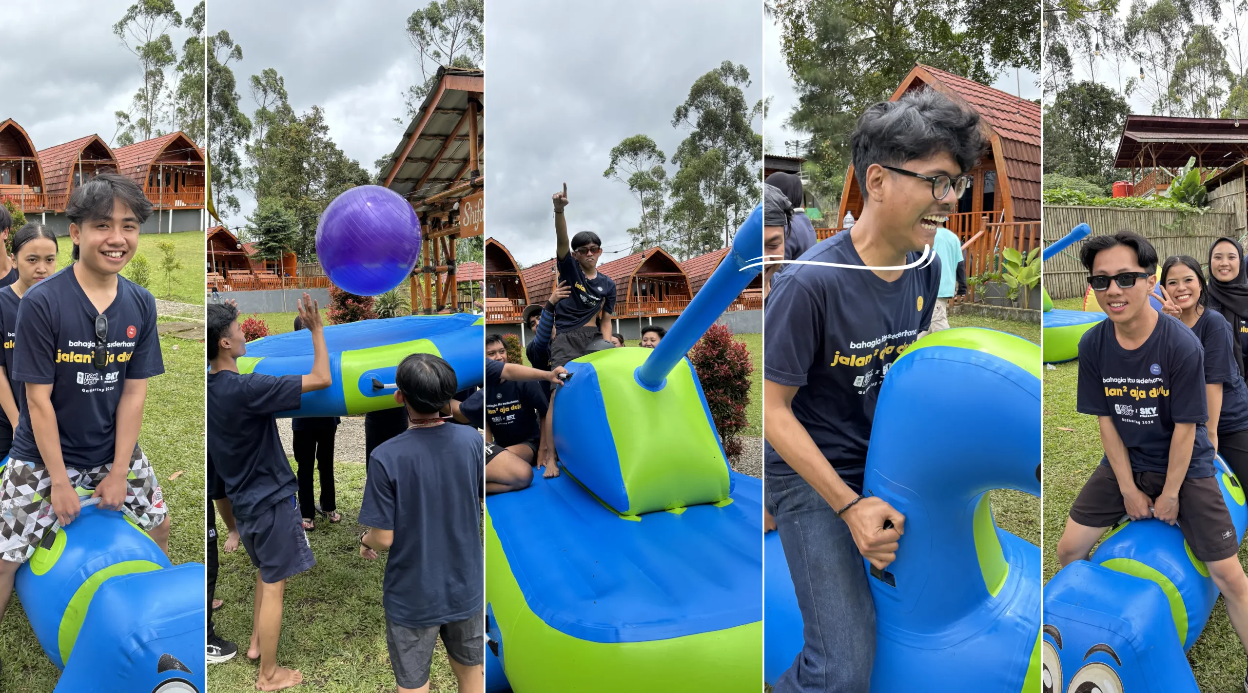 Keseruan Peserta Outbound Inflatable Games